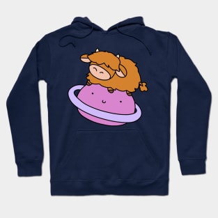 Saturn Highland Cow Hoodie